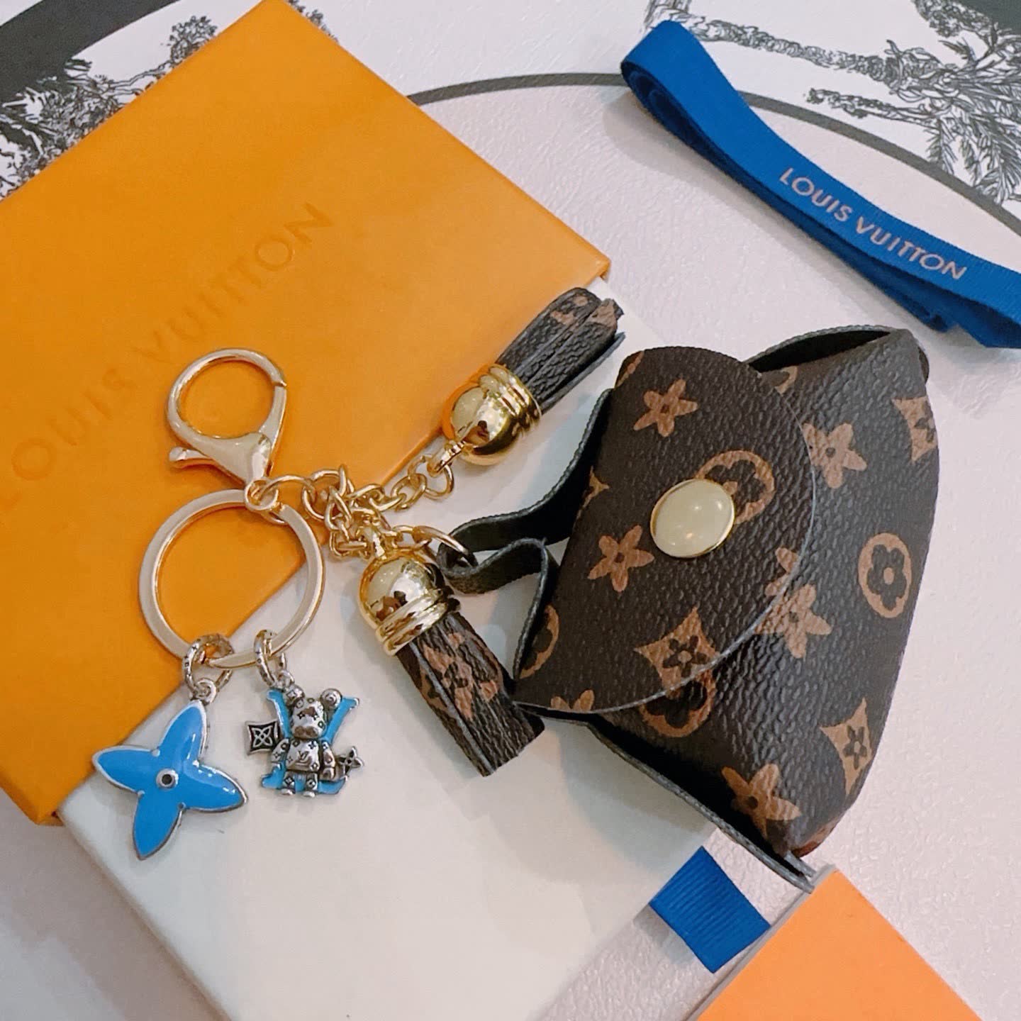 Louis Vuitton Monogram Keychain with Charms